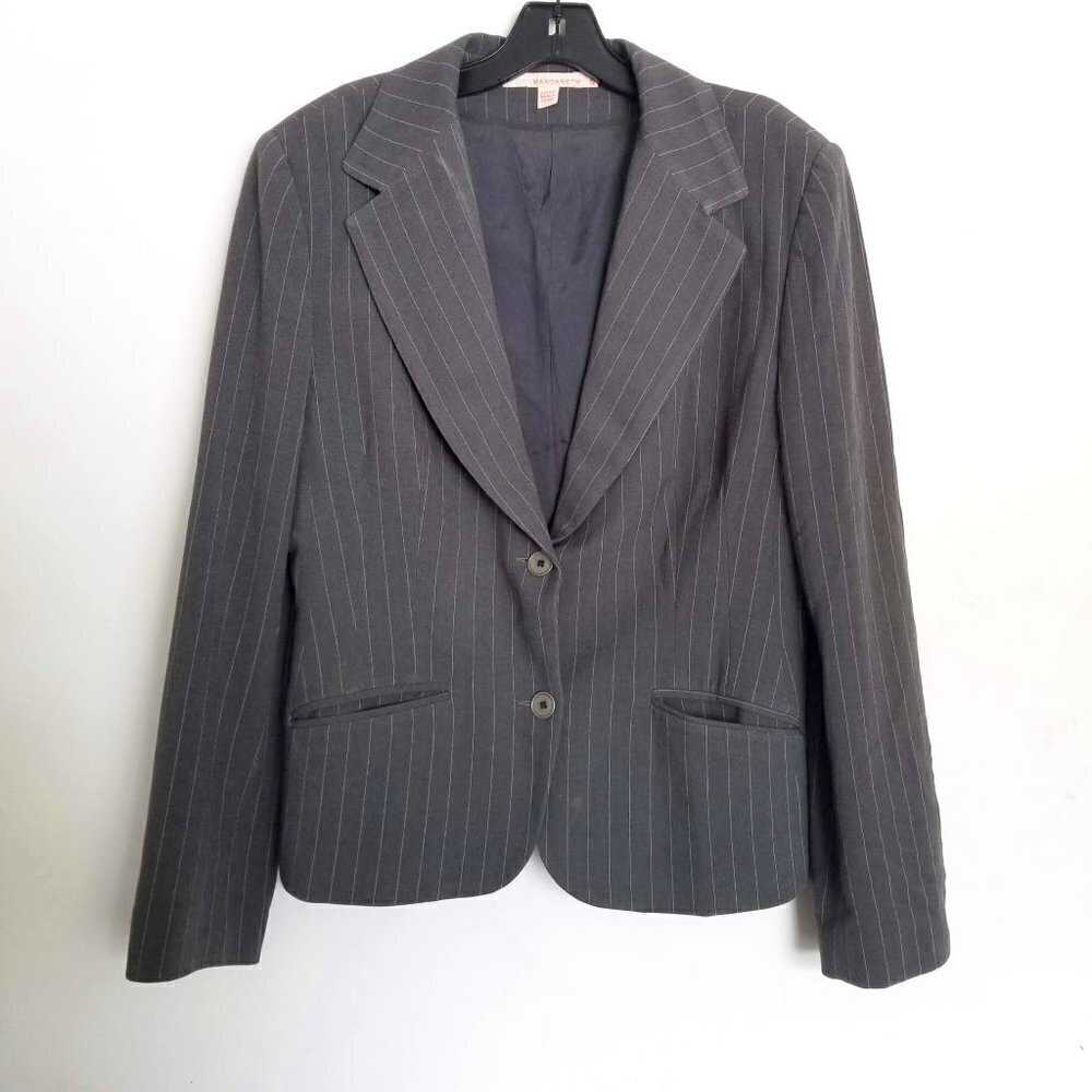Margaret M Pinstripe Blazer Suit Jacket Size 12